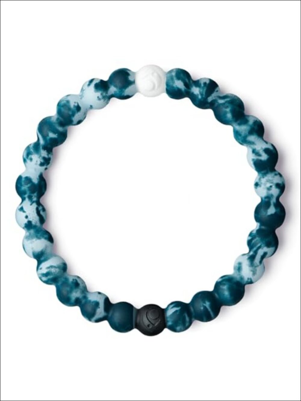 Silicone Beaded Stretch Bracelet Slide-On Unisex